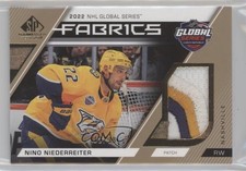 2023 SP Game Used 2022 Global Series Fabrics 12/35 Nino Niederreiter Patch 0tm