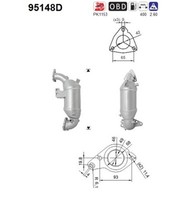 Katalysator As 95148D FüR Toyota Urban Cruiser Auris Verso Corolla Yaris NLP130_