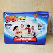 1989 GeoSafari Electronic Education Game EI-8700  Cards Homeschool COMPLETE