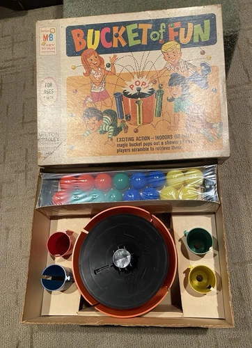 Vintage 1968 BUCKET OF FUN by Milton Bradley -  NEW SEALED UNUSED CONTENTS