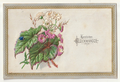 Billet um 1900,  Glückwunsch , ungebraucht incl. Kuvert ca. 1900