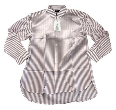 NEW Active After Coffee Everyday LS Button Up Striped Shirt Size Medium M NWT