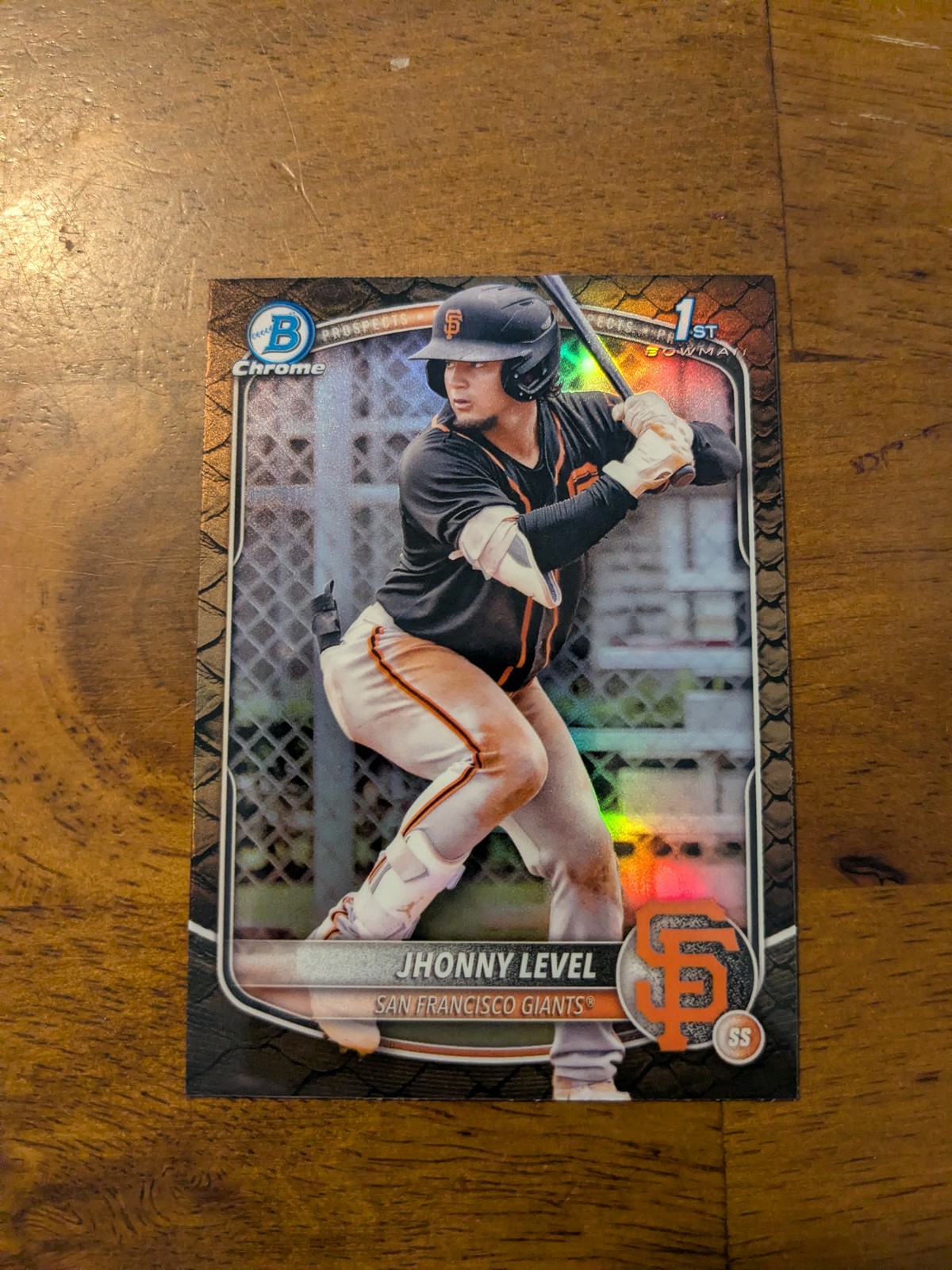 2025 Bowman #BCP-147 Jhonny Level Chrome Prospects Reptilian Refractor