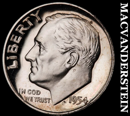 1954 Silver Roosevelt Dime-Choice Gem Proof Lustrous No Reserve #i5824