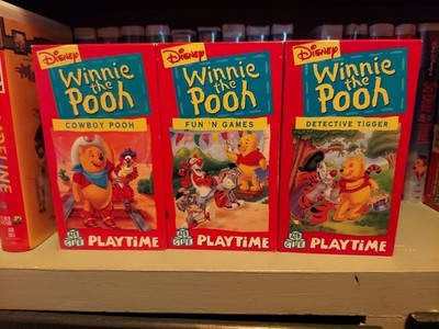 WINNIE THE POOH (PLAYTIME) VHS format --3 tapes