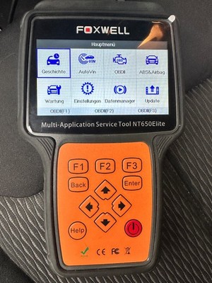 Auto Diagnosegerät OBD2 FOXWELL NT650 Elite Auto Scanner   sehr guter Zustand