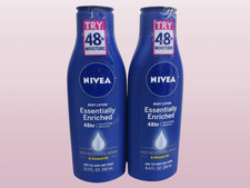 NIVEA BODY LOTION ESSENTIALLY ENRICHED 48HR DEEP NOURISHING SERUM 8.4 OZ 2 PCS