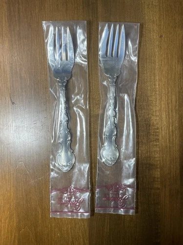 (NEW) GORHAM “Strasbourg” 1897 Sterling Silver  Flatware Salad Forks(2), 6 3/8”