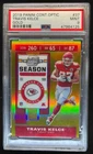 2019 Contenders Optic Travis Kelce Gold Season Ticket #7/10 Chiefs PSA 9