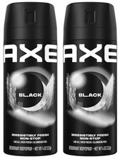 2 AXE 48-Hour Deodorant Body Spray, Black, 4 OZ