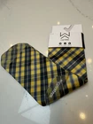Wigglesteps Cornish Check Tartan Socks - Yellow/Green - Wicking  UK 7.5-11.5