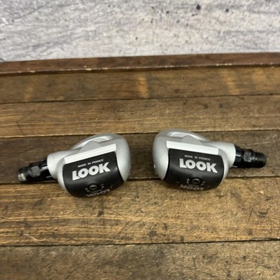 Vintage LOOK PP 357 Clipless Road Pedals Silver 9/16 Multitensor