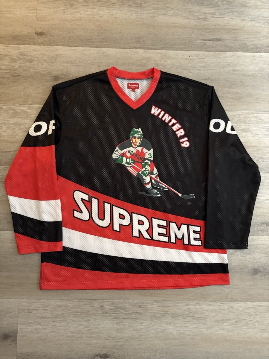 トップス SUPREME Crossover Hockey Jersey Supreme Crossover Hockey Jersey Teal Men's - FW19 - US