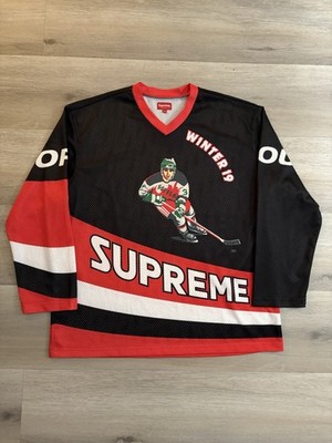 Supreme Crossover Hockey Jersey FW19 Black Size Extra Large XL