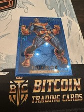 2024 SkyBox Marvel Masterpieces 92 Platinum Thanos #83 Blue Traxx