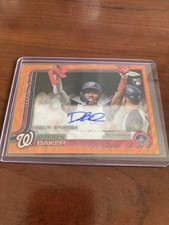 Darren Baker 2025 Topps Chrome Rookie Auto Orange Refractor /25