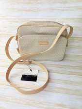 Vintage Liz Claiborne Purse Taupe Crossbody Beige Multi Compartment NWT