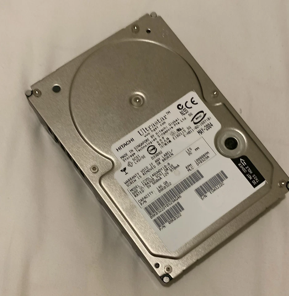 Hitachi IBM Ultrastar 08K0322 IC35L146UWDY10-0 146GB U320 SCSI 68-pin HDD - NEW - Image 3 of 4