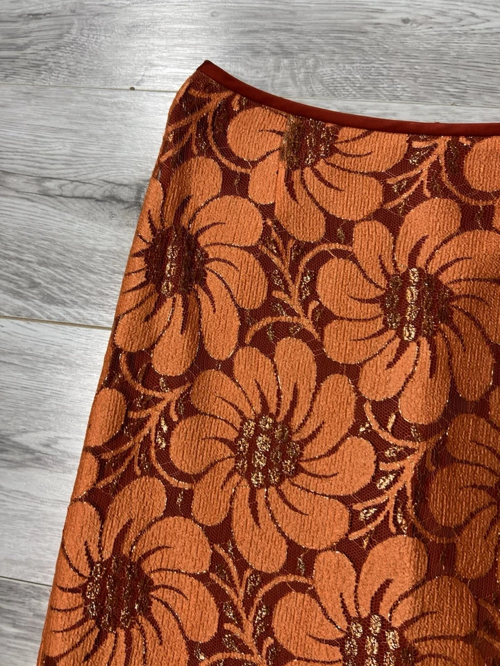 Falda lápiz de encaje Celine by Phoebe Philo patrón floral FR38 Foto 4 de 4