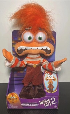 Disney Pixar Inside Out 2 Shaking Anxiety Feature Plush 13  Toy New 2024