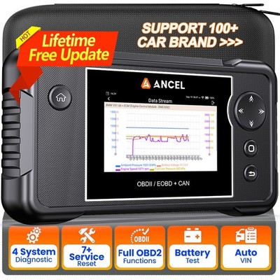 ANCEL FX2000 PRO OBD2 Diagnostic Scanner ABS SRS TCM Engine Scan ABS Bleeding