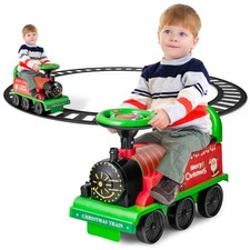 6V Electric Kids Ride On Train Motorized Train Toy w/ Track  6 Wheels Green