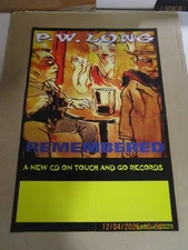 P.W. LONG Remembered Poster New! Unused! 2003 Touch & Go Records Chicago Blues