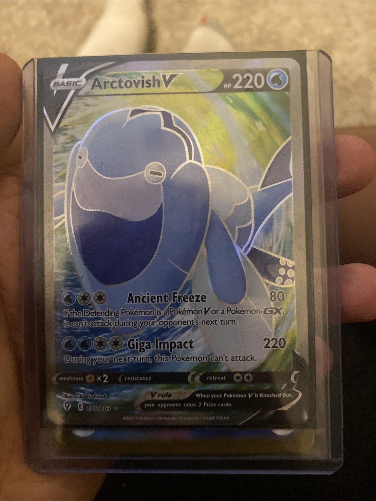 Arctovish V 176/203 Evolving Skies Full Art Ultra Rare Pokemon TCG Card NM