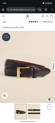 Brooks Brothers Shell Cordovan Belt Size 40 (Burgundy) | eBay