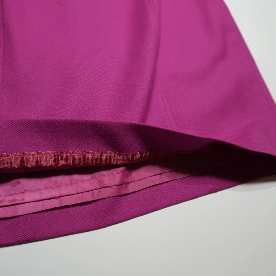 Hermosa falda lápiz Classiques Entier para mujer 8 fucsia oscura 100 % lana a medida Foto 4 de 4