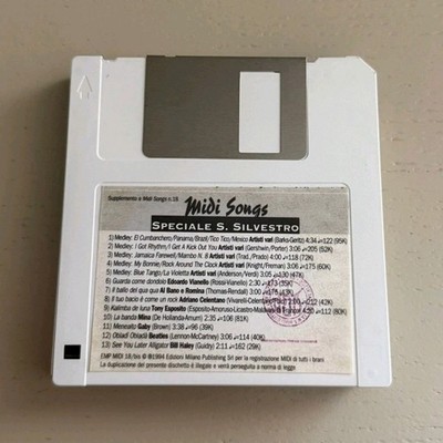 Floppy Disk 3.5'' MIDI Songs Special S. Silvestro 1994 Beatles,Mina,Celentano