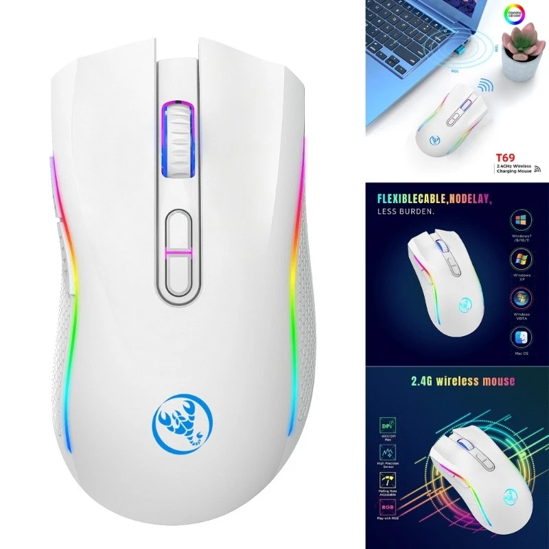 New 2.4G Wireless Gaming Mouse Electronics Accessories with 4800 DPI Cursor - Image 2 of 4