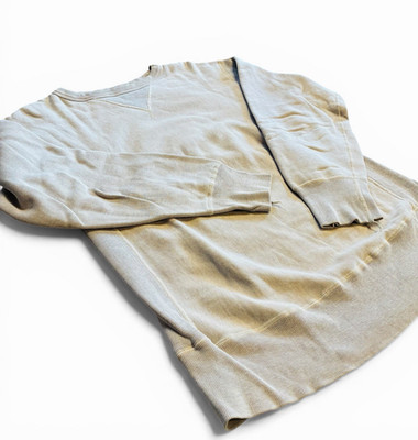 Loopwheel Sweatshirt STUDIO D'ARTISAN Grau Rundhalsausschnitt Größe L Japan
