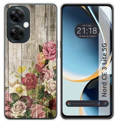 Funda Silikon Für Oneplus Nord CE 3 Lite 5G Design Holz 08 Zeichnungen