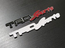 Trd Sports Adhesive Metal Emblem Black X Red X Silver For Toyota Vehicles Trd Sports Adhesive Metal Emblem Black X Red X Silver For Toyota Vehicles