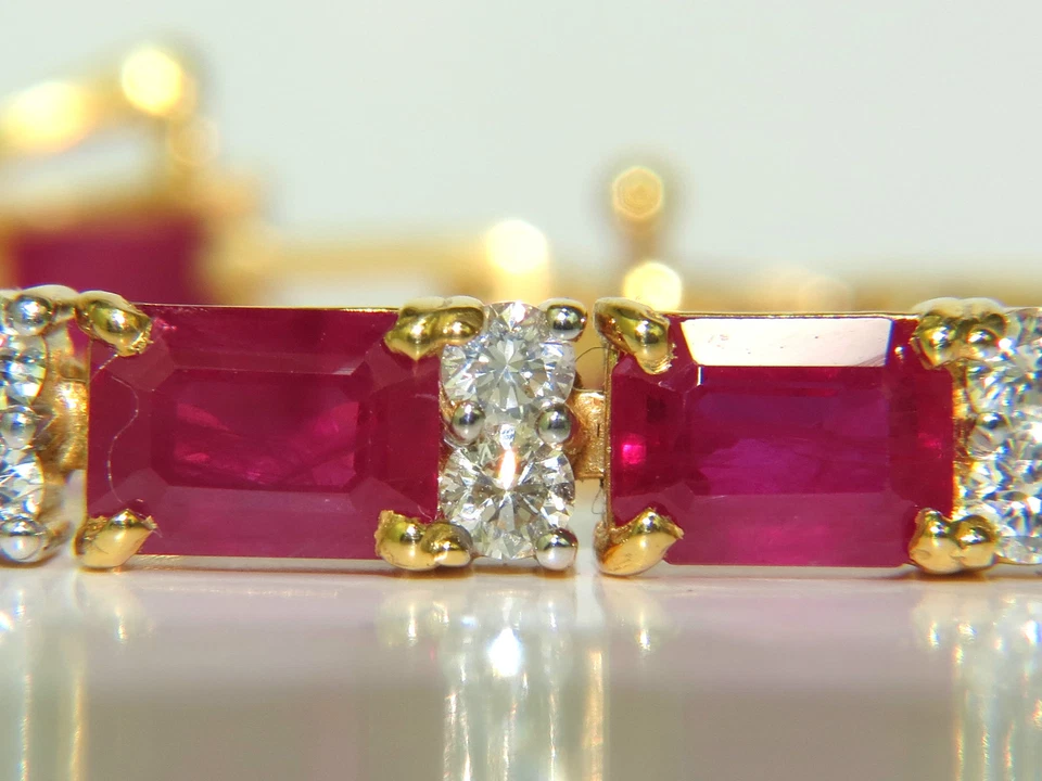 GIA CERTIFIED 18KT 23.46CT NATURAL RUBY DIAMOND BRACELET VIVID** - Image 2 of 4