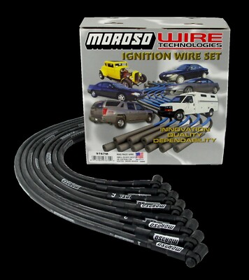 Moroso 9767M SBC Small Block Chevy Race 8mm Spark Plug Wires HEI Under Header