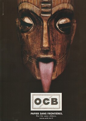 2001 OCB Rolling Papers French Print Ad 22x30cm Lg. Color Photo Wood Head FHM 27