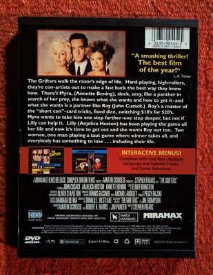 The Grifters DVD RARE AND OOP Miramax Collector's Series] MINT