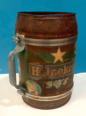 *Empty Heineken Aluminum 5L Liter Mini Keg Barrel With Added Handle Collectible!