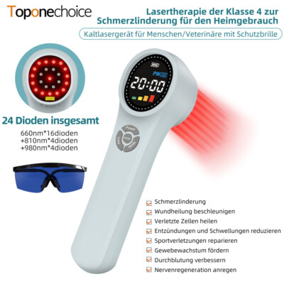 1760mW Kalt Laser Therapiegerät Grau Cold Laser Therapy For Pain Relief LLLT