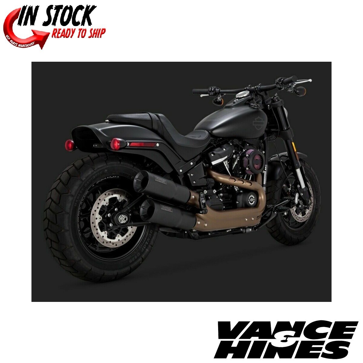 Vance&Hines Hi-Output スリップオン FATBOB Vance & Hines 46547