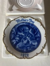 Mothers Day Plate Dresden West Germany Doe and Fawn 1972