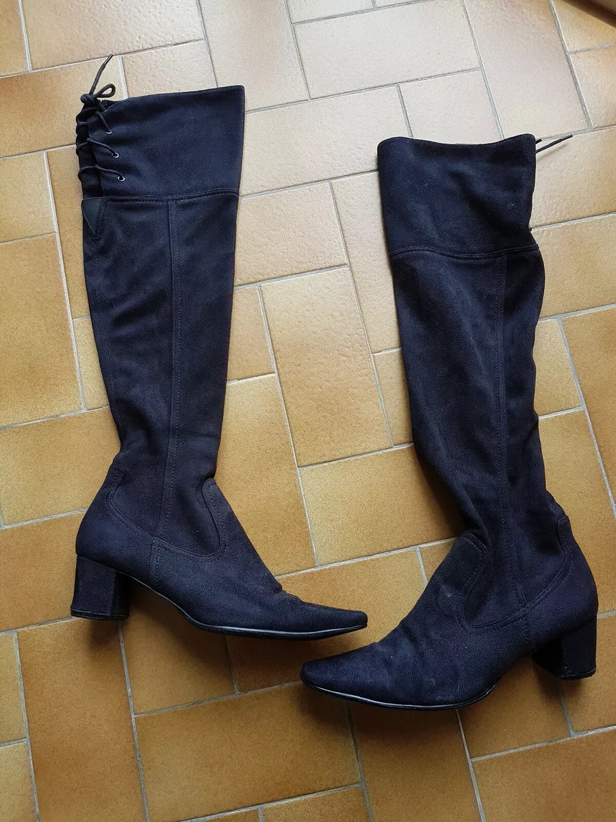 Georgia Rose bottes cuissardes femme pointure 39 aspect daim noir