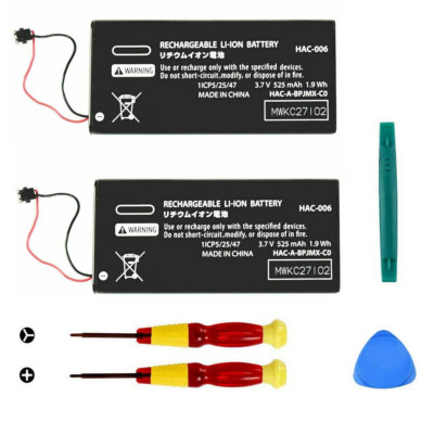 2 Pack New Battery Nintendo Switch Joy-Con Fits HAC-006 525mAh Left Right Tools
