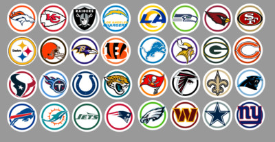 Handcrafted Football Team Magnets 2" FULL SET/ALL 32 TEAMS. For Fan ...