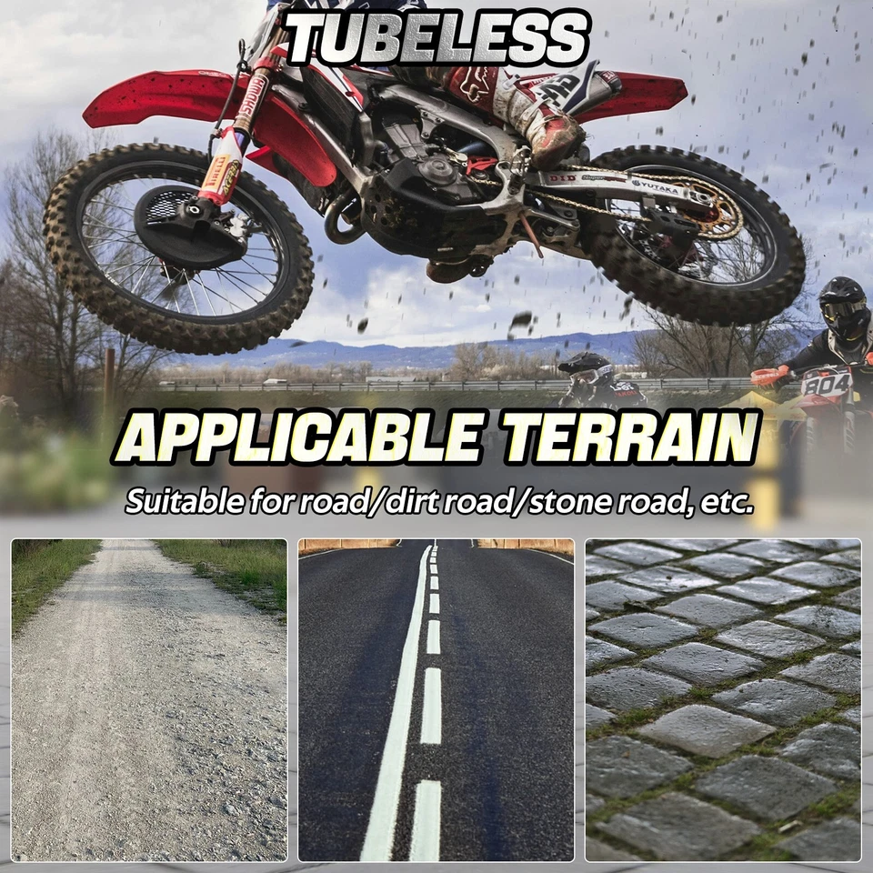 Heavy Duty 100/90-19 Tubeless Tire For Honda CR125R CRF250R Sand/Mud 125cc 250cc - Image 4 of 4