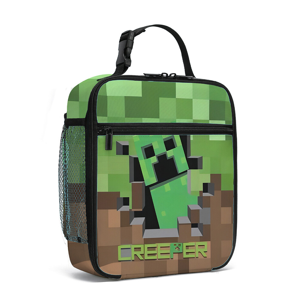 Minecraft Lunch Bag Student Insulated Bag School Snack Picnic Bag eBay
