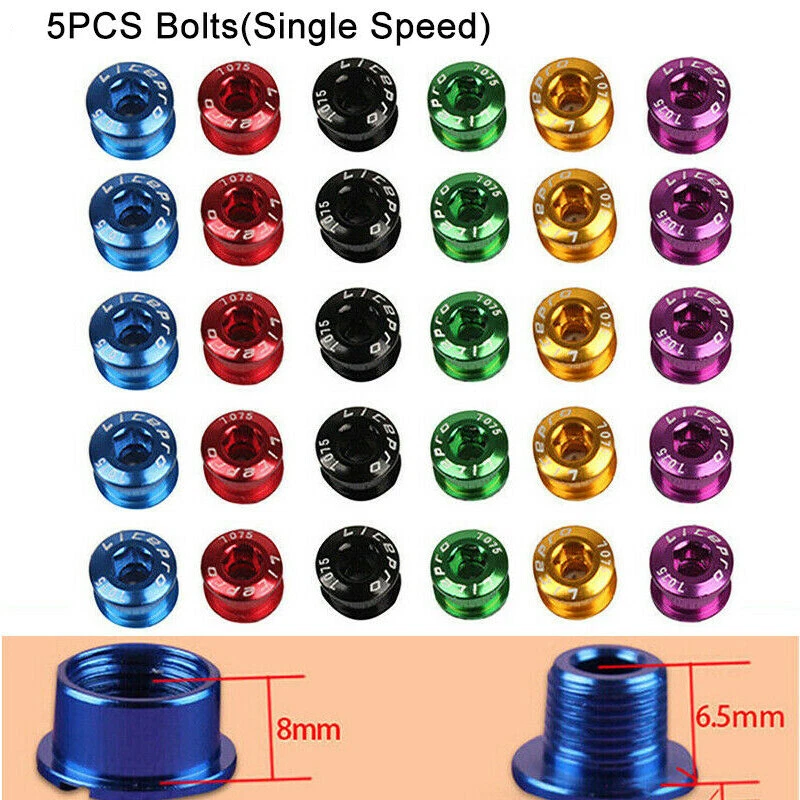 para parafusos de corrente triplos duplos individuais para pista de estrada MTB Litepro 4/5 peças - Imagem 4 de 4