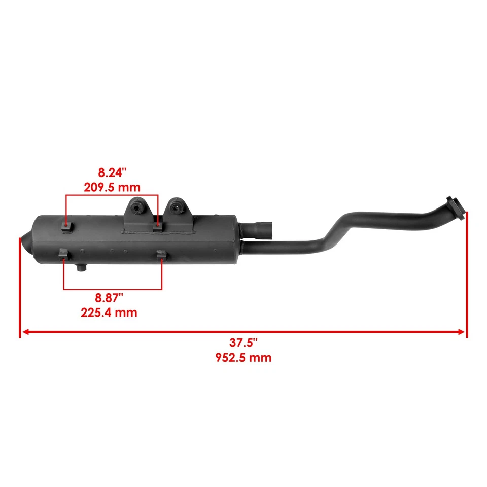 Silenciador de escape con junta para Kawasaki Brute Force 650 KVF650D KVF650 D 4X4 05-13 Foto 3 de 4